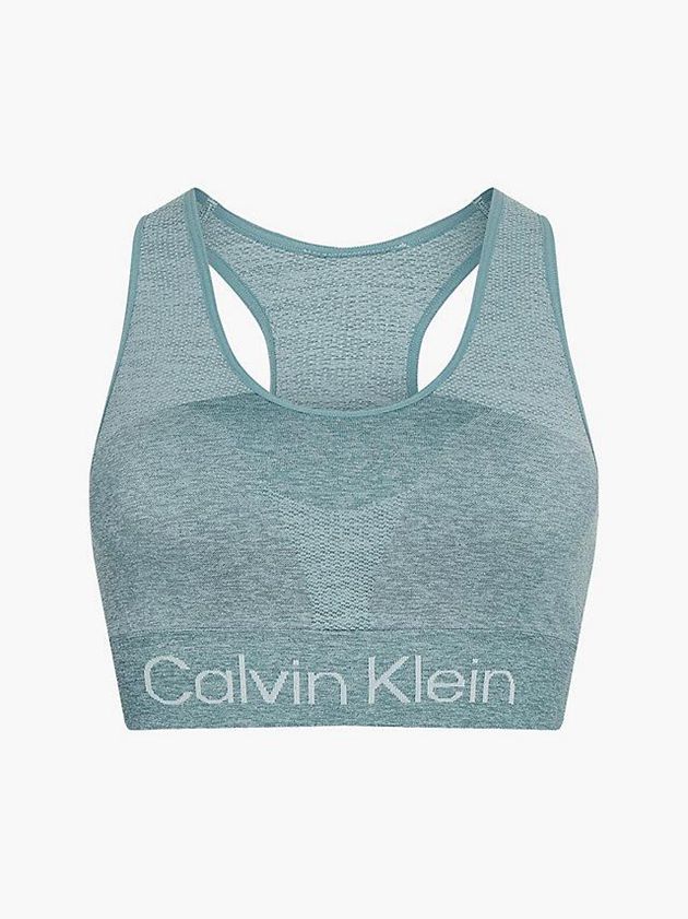 Calvin Klein USA Medium Impact Sports Womens Bra Blue 0936218-MQ